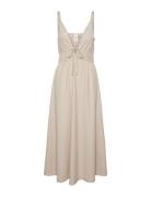 Yastrima Strap Long Dress - Ka Knælang Kjole Beige YAS