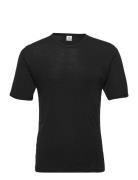 Dovre Wool T-Shirt Tops T-Kortærmet Skjorte Black Dovre