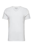 V-Neck T-Shirt Tops T-Kortærmet Skjorte White Bread & Boxers