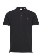 Rowan Basic Polo - Gots/Vegan Tops Polos Short-sleeved Black Knowledge...