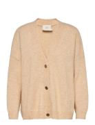 Norakb Knit Cardigan Tops Knitwear Cardigans Beige Karen By Simonsen