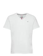 Tjm Original Jersey V Neck Tee Tops T-Kortærmet Skjorte White Tommy Je...