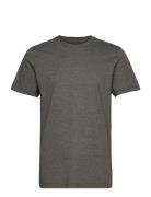 Slhnorman180 Mini Stripe Ss Tee W Tops T-Kortærmet Skjorte Grey Select...