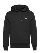 Tipped Hooded Sweatshirt Tops Sweatshirts & Hoodies Hoodies Black Fred...