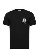 T-Shirt Tops T-Kortærmet Skjorte Black Armani Exchange