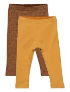 Leggings W.aop  Bottoms Leggings Brown Pippi