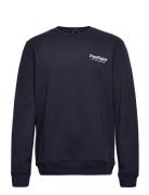 Hudson Script Crew Bb Sweat Tops Sweatshirts & Hoodies Sweatshirts Nav...