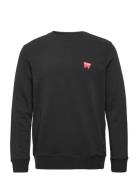 Sign Off Crew Tops Sweatshirts & Hoodies Sweatshirts Black Wrangler