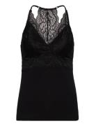 Viscose Top Tops T-shirts & Tops Sleeveless Black Rosemunde