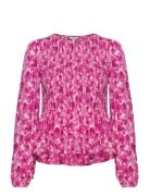 Brynn-M Tops Blouses Long-sleeved Pink MbyM