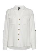 Vmbumpy L/S Shirt New Wvn Noos Tops Shirts Long-sleeved White Vero Mod...