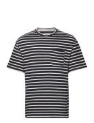 Akholger Jolly Stripe Tops T-Kortærmet Skjorte Navy Anerkjendt