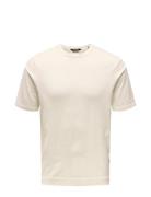 Onswyler Life 14 Ss Knit Tops T-Kortærmet Skjorte White ONLY & SONS