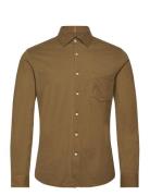 Mysoft_2 Tops Shirts Casual Khaki Green BOSS