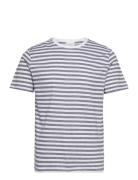 Striped Tee S/S Tops T-Kortærmet Skjorte White Lindbergh