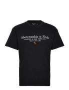 Anf Mens Graphics Tops T-Kortærmet Skjorte Black Abercrombie & Fitch