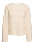 Vmginger Ls Knit Pullover Vma Tops Knitwear Jumpers Cream Vero Moda