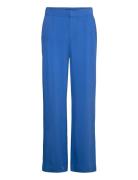 Relaxed Viscose Trousers Bottoms Trousers Straight Leg Blue Gina Trico...