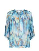 Lr-Bolette Tops Blouses Long-sleeved Blue Levete Room