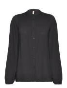 Sc-Radia Tops Blouses Long-sleeved Black Soyaconcept