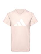 Tr-Es Logo T Sport T-shirts & Tops Short-sleeved Pink Adidas Performan...