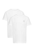 C-Neck T-Shirt 2-Pack Tops T-Kortærmet Skjorte White GANT