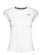 Charge Printed Tee  Tops T-shirts & Tops Short-sleeved White Mizuno