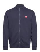 Funnel Neck Zip Tops Sweatshirts & Hoodies Sweatshirts Navy Wrangler