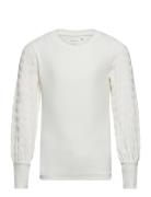 Nkfnotalia Ls Slim Top Tops T-shirts Long-sleeved T-Skjorte White Name...