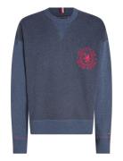 Small Crest Crewneck Tops Sweatshirts & Hoodies Sweatshirts Navy Tommy...