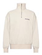 Monotype H Ycomb 1/4 Zip Tops Sweatshirts & Hoodies Sweatshirts Cream ...