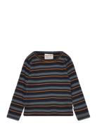 T-Shirt Ls Y/D Rib Tops T-shirts Long-sleeved T-Skjorte Multi/patterne...