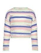 Cropped Striped Pullover Tops Knitwear Pullovers Multi/patterned Tom T...