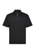 Jprblaholst Ss Zip Polo Tops Polos Short-sleeved Black Jack & J S