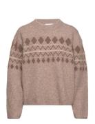 Line Tops Knitwear Jumpers Brown Stylein