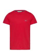 Shield Ss T-Shirt Tops T-Kortærmet Skjorte Red GANT