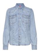 De-Waves Shirt Tops Shirts Long-sleeved Blue Diesel