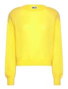 Flirting With Solid Shades Tops Knitwear Jumpers Yellow Mo Reen Cph