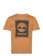 Stack Logo Short Sleeve Tee Wheat Boot/Black Designers T-Kortærmet Skj...