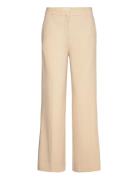 Low-Waist Wideleg Trousers Bottoms Trousers Suitpants Beige Mango