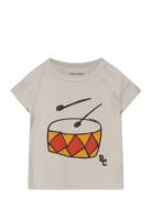 Baby Play The Drum T-Shirt Tops T-Kortærmet Skjorte Beige Bobo Choses