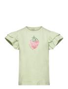 T-Shirt Ss Tops T-Kortærmet Skjorte Green Minymo