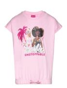 Tshirt Tops T-Kortærmet Skjorte Pink Barbie