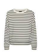 Pcchilli Ls Sweat Stripes Noos Bc Tops Sweatshirts & Hoodies Sweatshir...