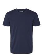 Slhnewpima Ss O-Neck Tee Noos Tops T-Kortærmet Skjorte Navy Selected H...