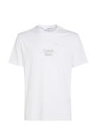 Optic Line Logo T-Shirt Tops T-Kortærmet Skjorte White Calvin Klein