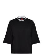 Dinaya Tops T-shirts & Tops Short-sleeved Black HUGO