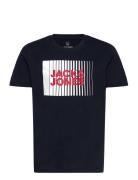 Jjecorp Logo Tee Play Ss O-Neck Noos Jnr Tops T-Kortærmet Skjorte Navy...