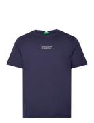 T-Shirt Tops T-Kortærmet Skjorte Blue United Colors Of Benetton