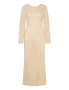 Ayra Fine Knitted Maxi Dress Maxikjole Festkjole Beige Bubbleroom